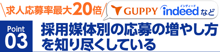 3 求人応募率最大20倍